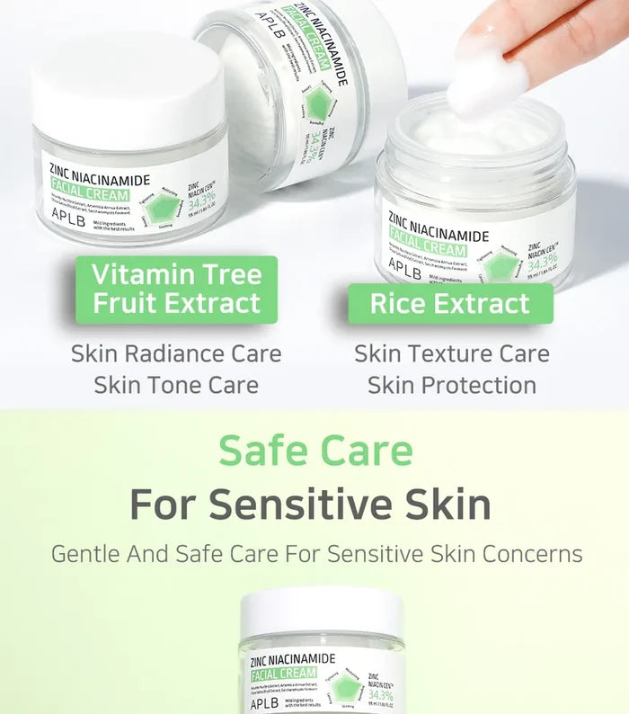 APLB Zinc Niacinamide Facial Cream 34.3% كريم الزنك نياسينمايد