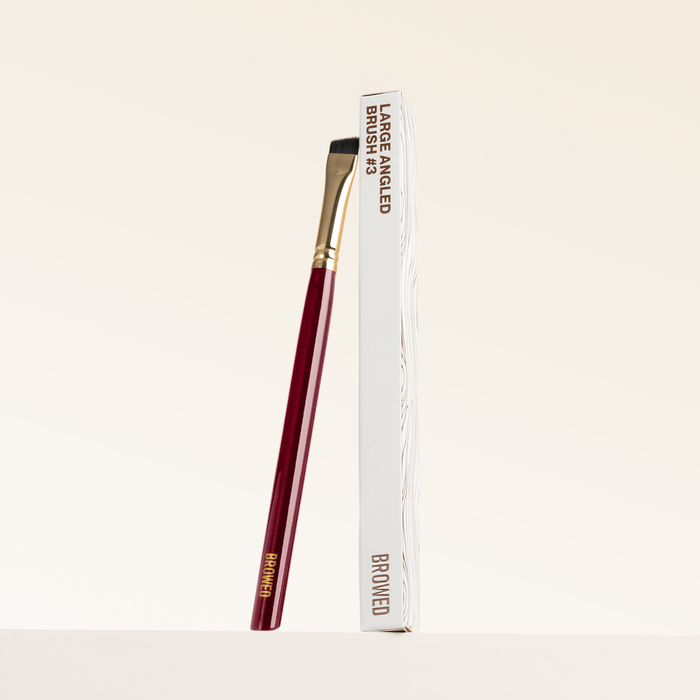 Browed - Large Angled Brush #3 / Cherry Red