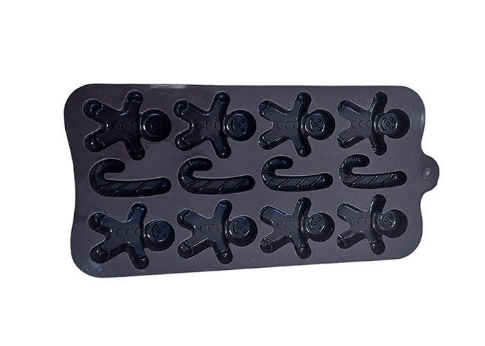 Candy Cane & Gingerbread Mold - 12 Cavity