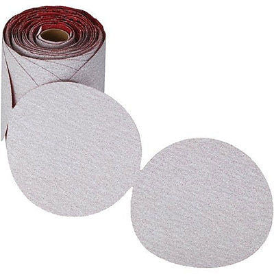 Carborundum Premier Red Sandpaper PSA Sanding Disc 6" 320 Grit 100 Per Roll