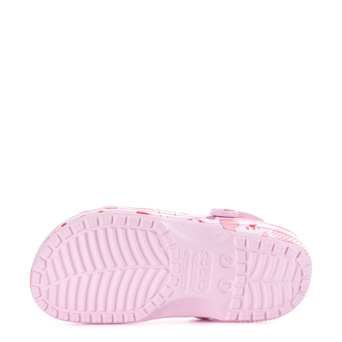 Youth pink clog outsole with textured tread for grip