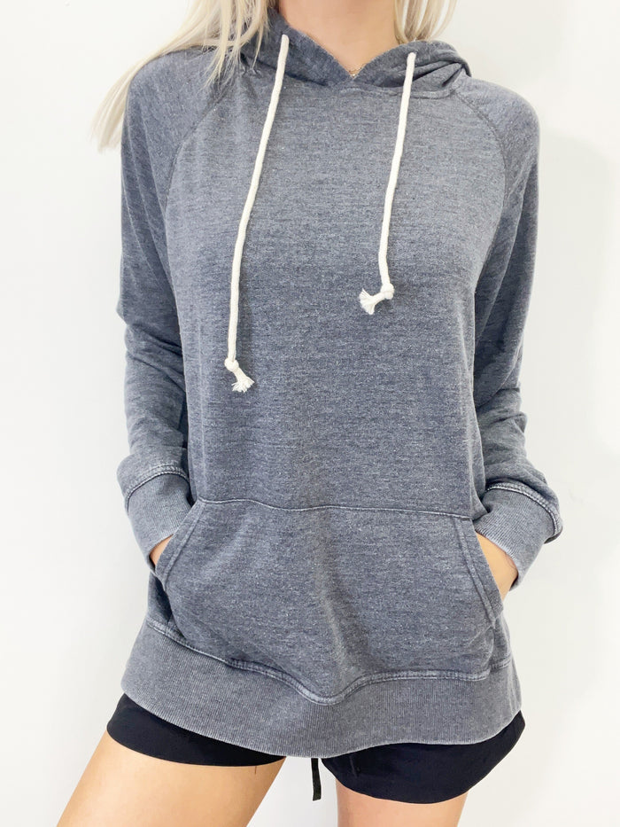 Custom Black Mineral Wash Hoodie