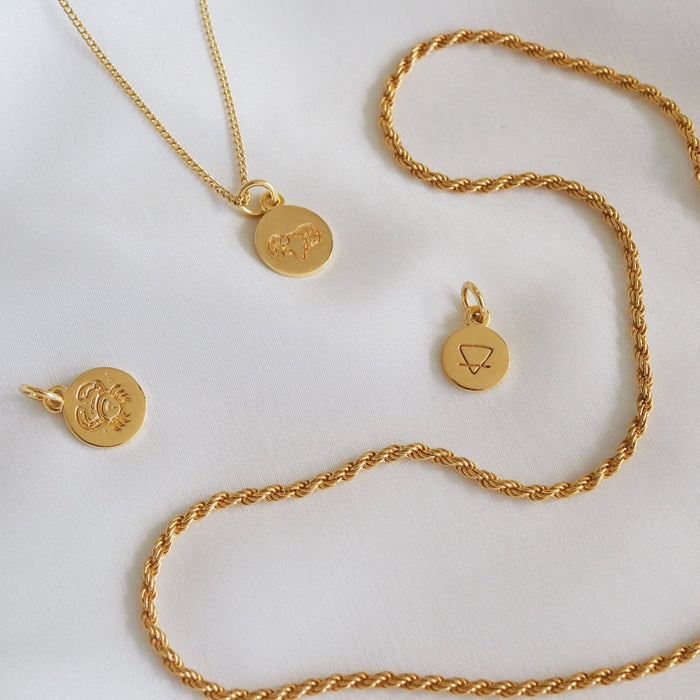 Earth Sign Mini Charm - Gold