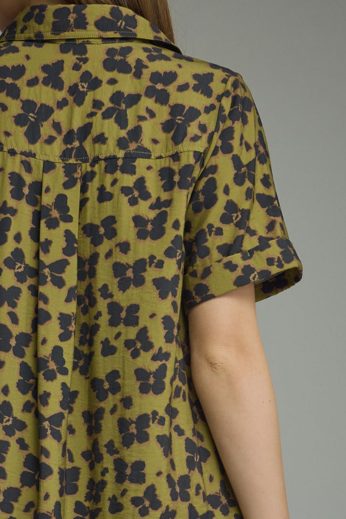 Entro Butterfly Print Mini Dress