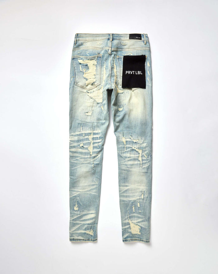 PRVT LBL Floral Ripped Skinny Jean. Underground Apparel. Rule of Next Streetwear.