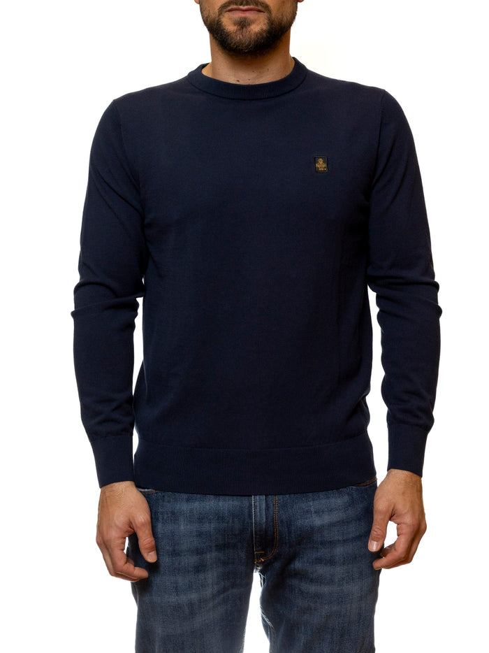REFRIGIWEAR girocollo cotone blu M25800 BEN-F02800