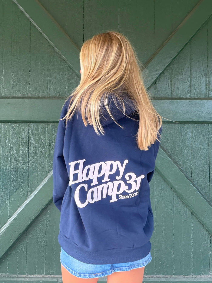 Happy Camp3r PUFF Core Hoodie – Navy