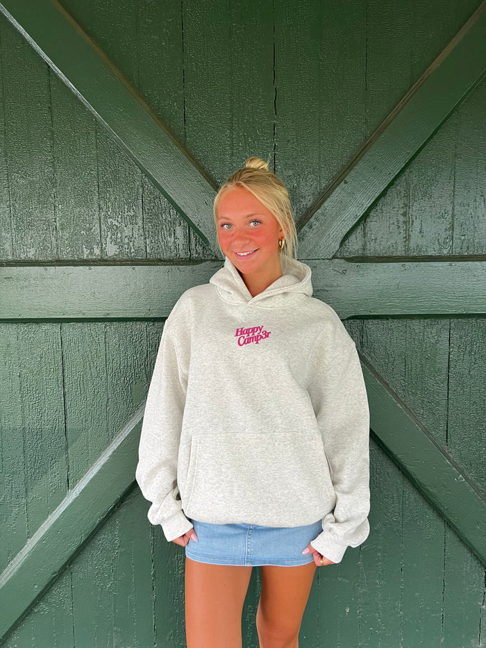 Happy Camp3r PUFF Core Hoodie – Oatmeal Heather Gray