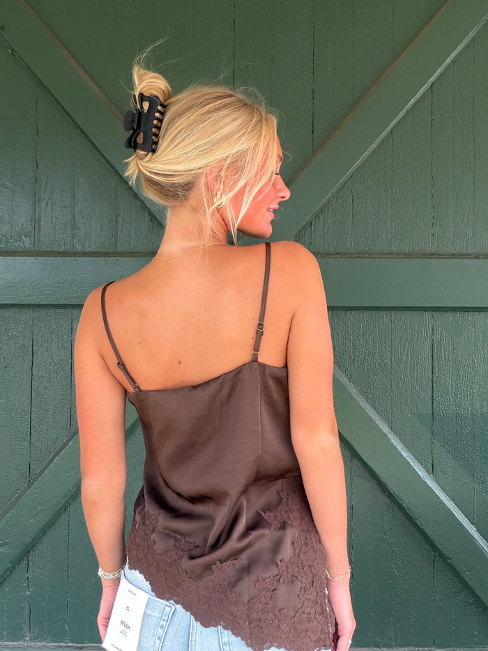Heartloom Libby Lace-Trim Asymmetrical Cami