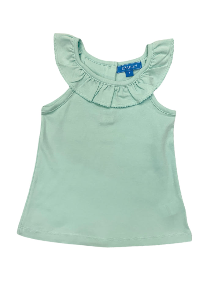 J. Bailey Ruffled Tee-Seaglass
