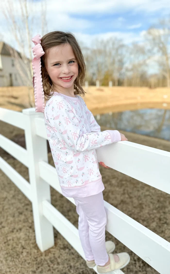 James & Lottie Pima Knit Leggings-Light Pink