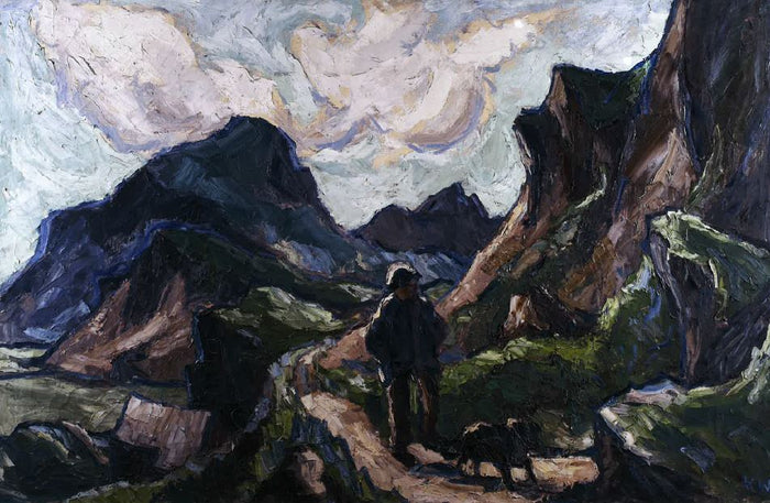 Jew's Path - Sir Kyffin Williams Mounted Print