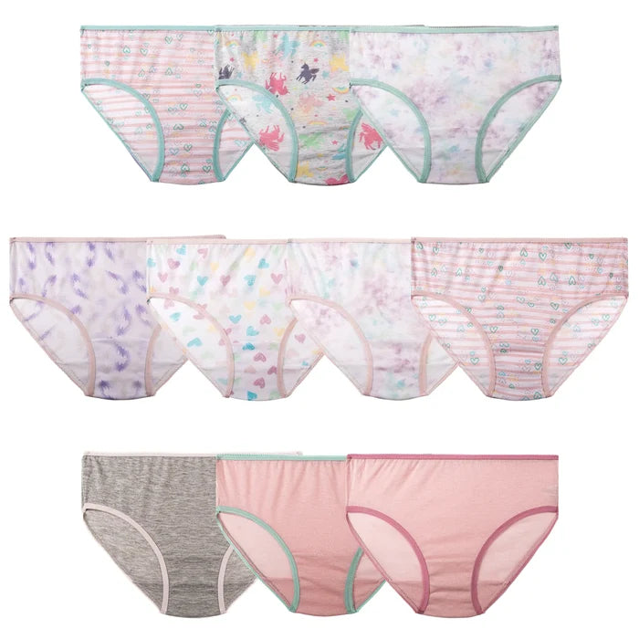 Kensie Girl 10 pk. Panties-Hearts Multi