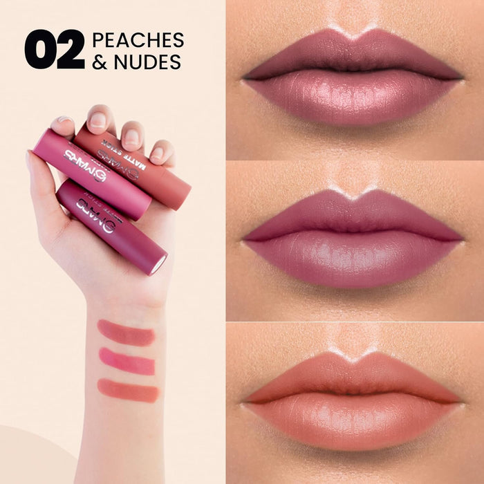 MARS 3 Matte Box Lipstick Set - Peaches and Nudes (02)