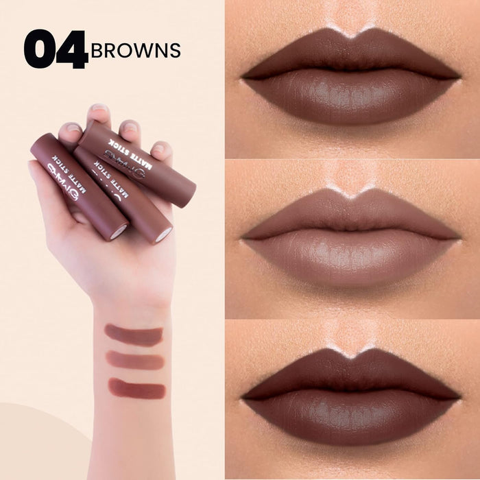 MARS 3 Matte Box Lipstick Set – Browns 04