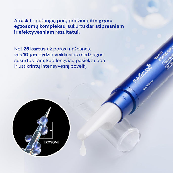 MEDICUBE One Day Exosome Shot Pore Ampoule 25000 - koncentruotas veido serumas
