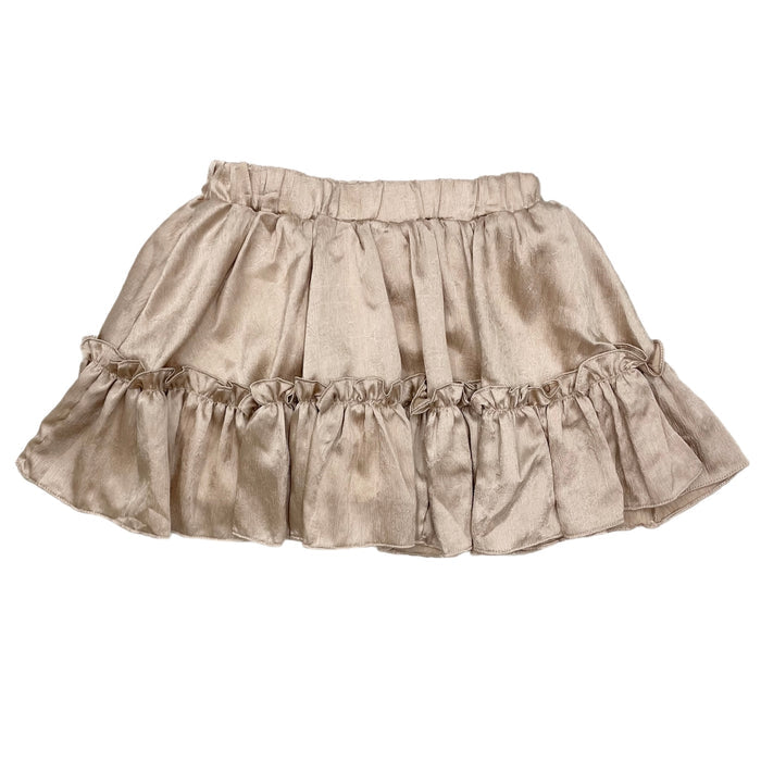 ML Kids Champagne Ruffle Skort