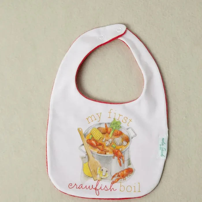 My First Crawfish Boil Organic Cotton Bib