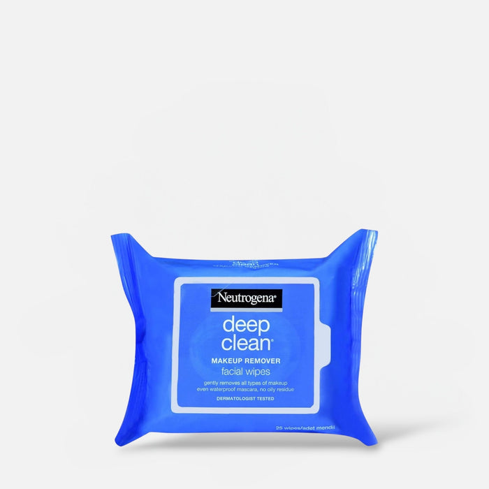 Neutrogena Deep Clean Makeup Remover Facial Wipes (25pc) مناديل نيتروجينا لإزالة المكياج بعمق للوجه - Princess Cosmetics Qatar