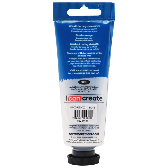 Oil Paint Premium 75ml (2.5 US fl.oz) Tube - Brilliant Red