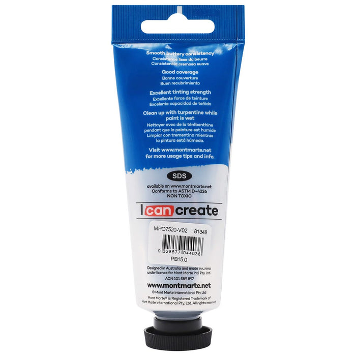 Oil Paint Premium 75ml (2.5 US fl.oz) Tube - Phthalo Blue