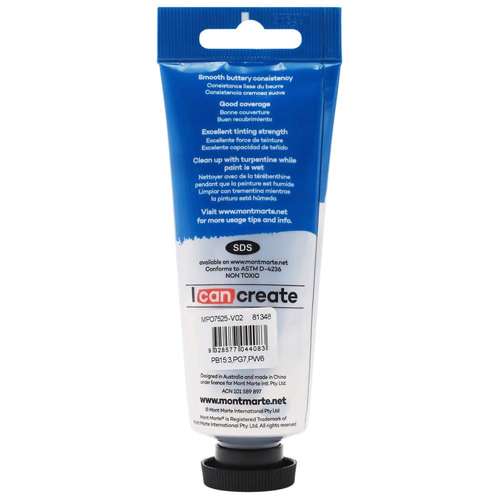 Oil Paint Premium 75ml (2.5 US fl.oz) Tube - Turquoise