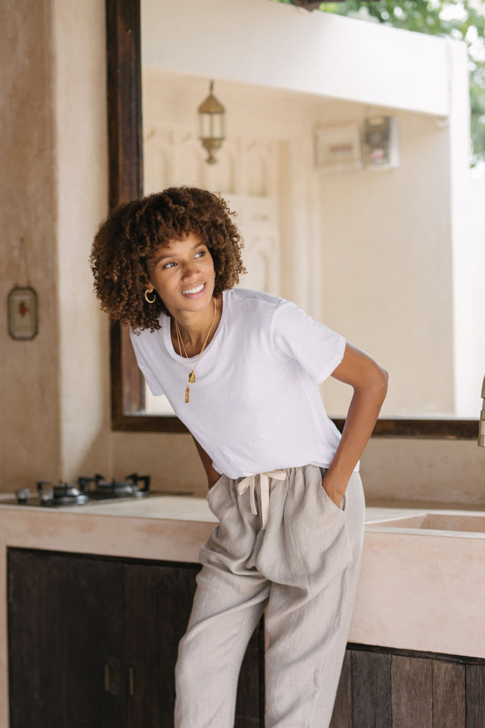 Luna & Rose Organic Cotton T-Shirt Coconut White