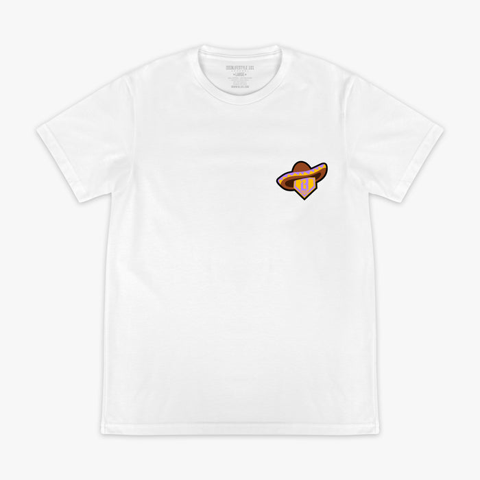 White Taco Established graphic tee — front view