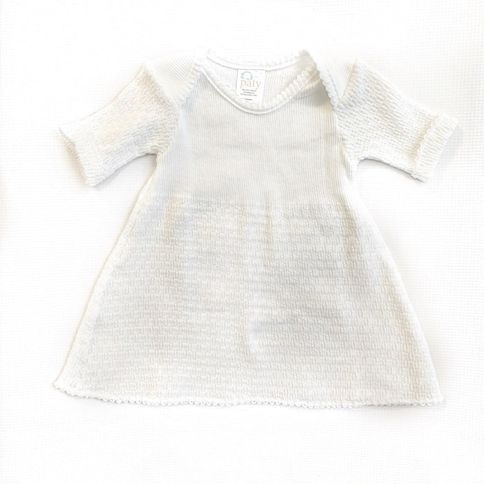 White L/S Paty Inc Dress