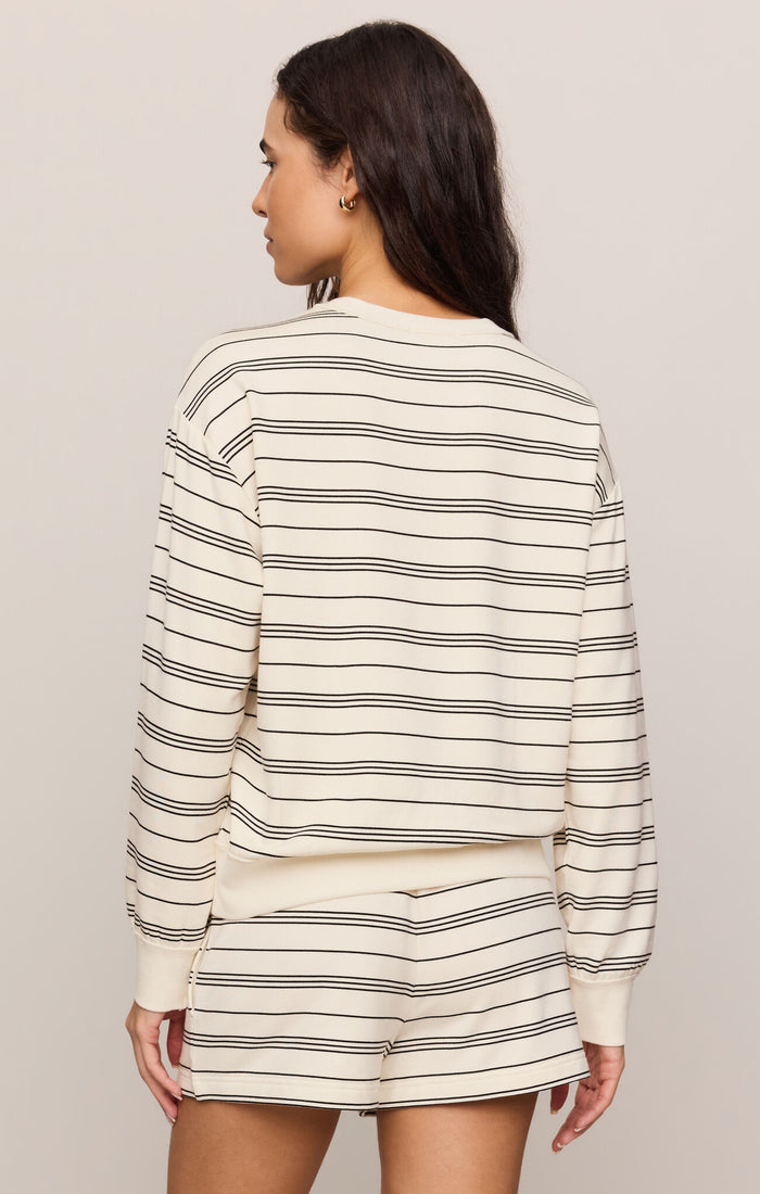 Z Supply Stand Out Striped Sweatshirt – Modal Fleece Crewneck
