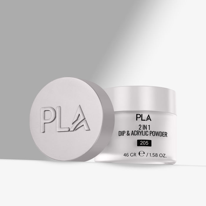 Jar of PLA 2 in 1 Dip & Acrylic Powder on a gray background