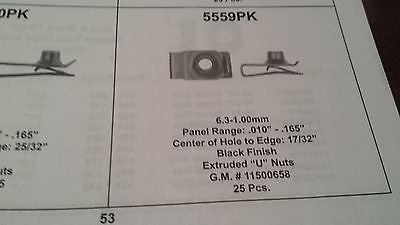 25 pack 6.3-1.00mm Panel Range: .010”-165” Center of Hole to Edge: 17/32” Black