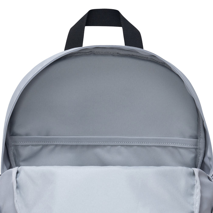 Wolf Grey backpack interior view with zippered top opening