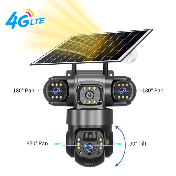 3 in 1 V380 Intelligent Solar Camera wireless outdoor security surveillance system