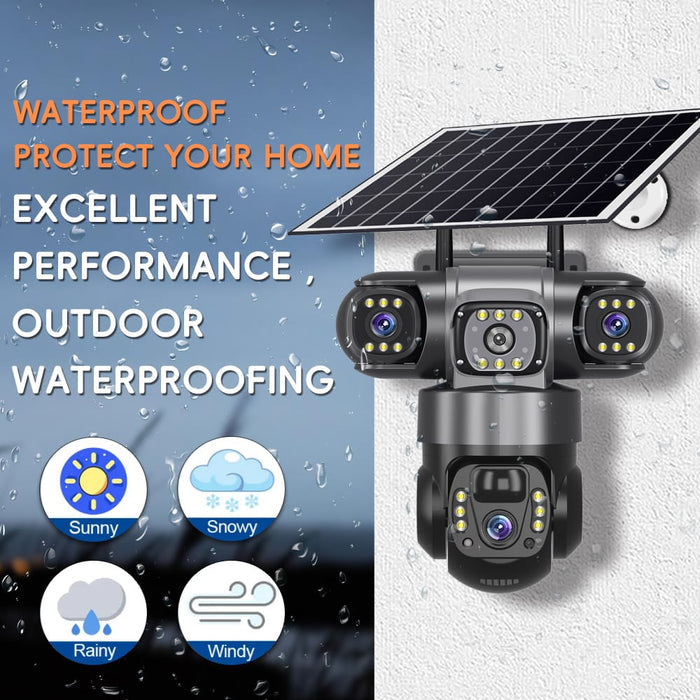 3 in 1 V380 Intelligent Solar Camera wireless outdoor security surveillance system