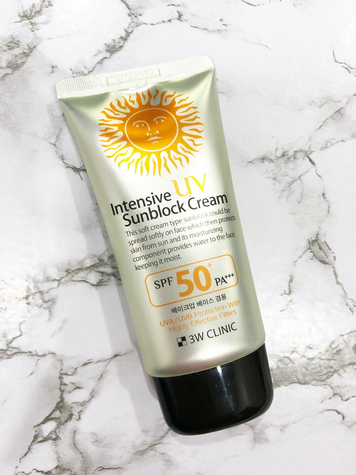 3W Clinic Intensive Uv Sunblock Cream Spf 50 Pa+++ 70ml