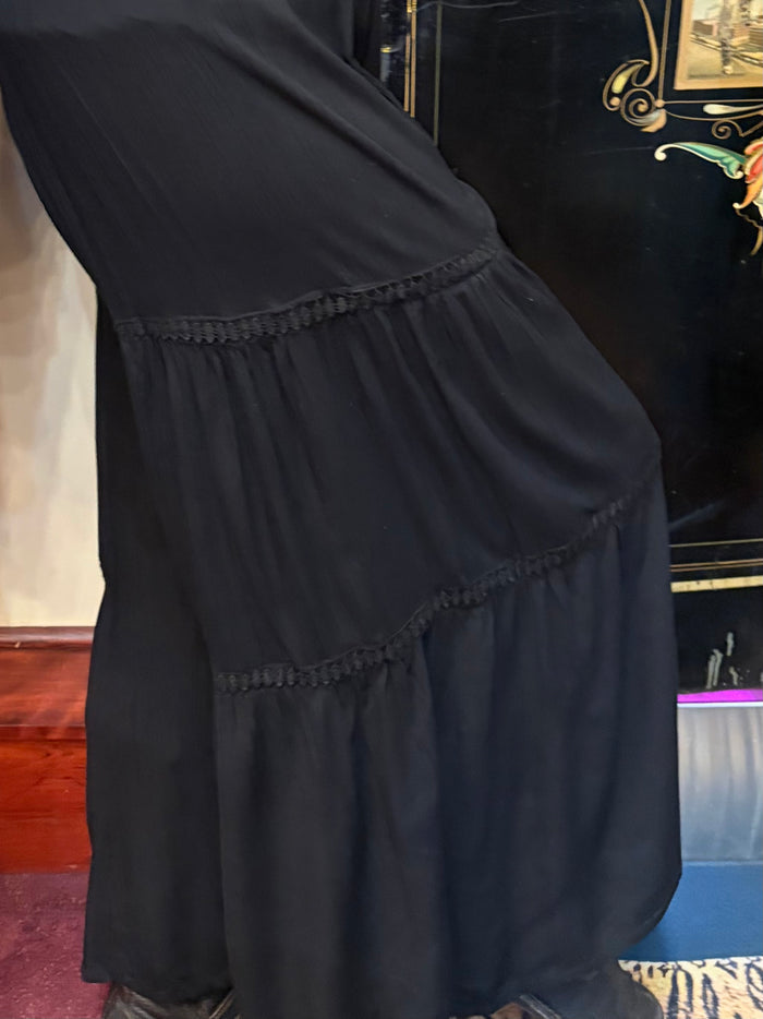 Camille & Co. Gypsy Lee pants in a stylish, flowy design, featuring a relaxed fit and vibrant bohemian print.