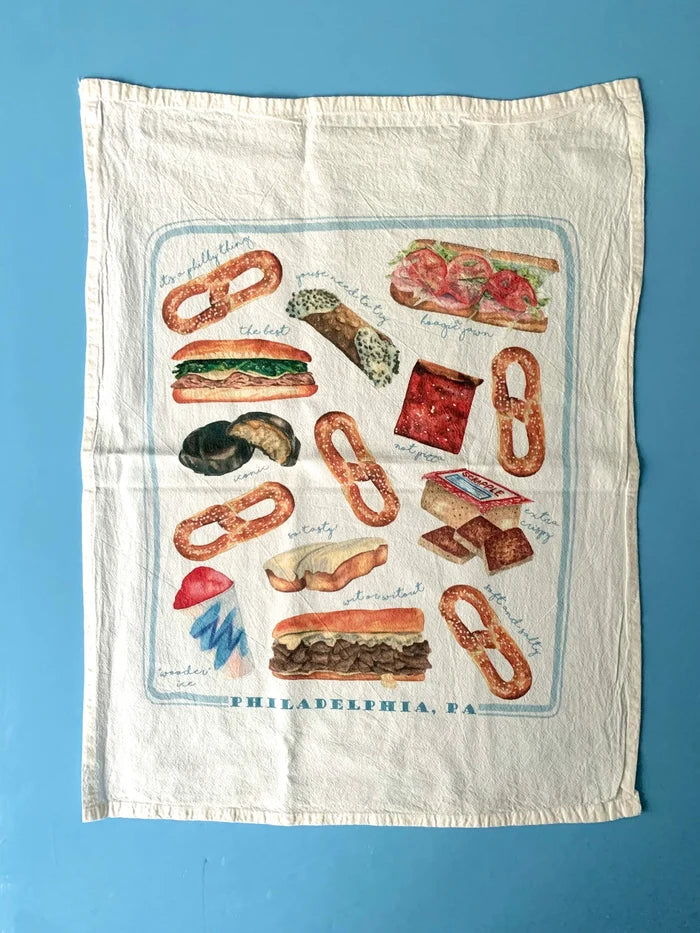 All the Philly Foods Flour Sack Towel