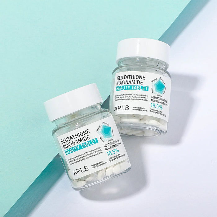 APLB Glutathione Niacinamide Beauty Tablet - maisto papildas su glutationu ir niacinamidu