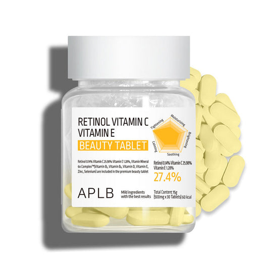 APLB Retinol Vitamin C Vitamin E Beauty Tablet - maisto papildas su retinoliu, vitaminu C ir E
