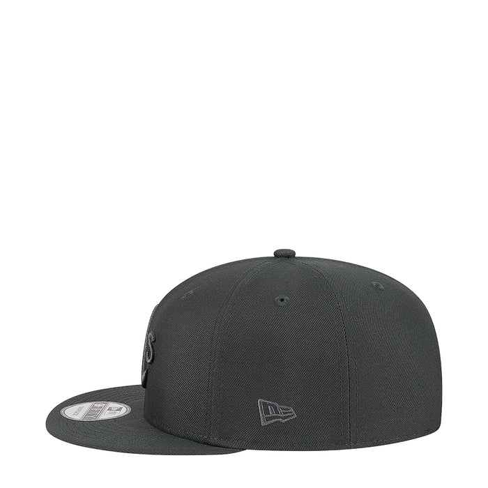 Dark gray baseball cap with small New Era flag emblem on front