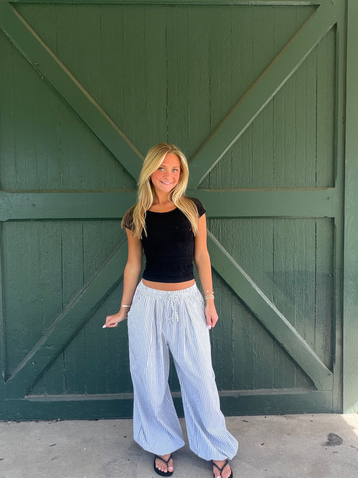 Avery Striped Balloon Pant