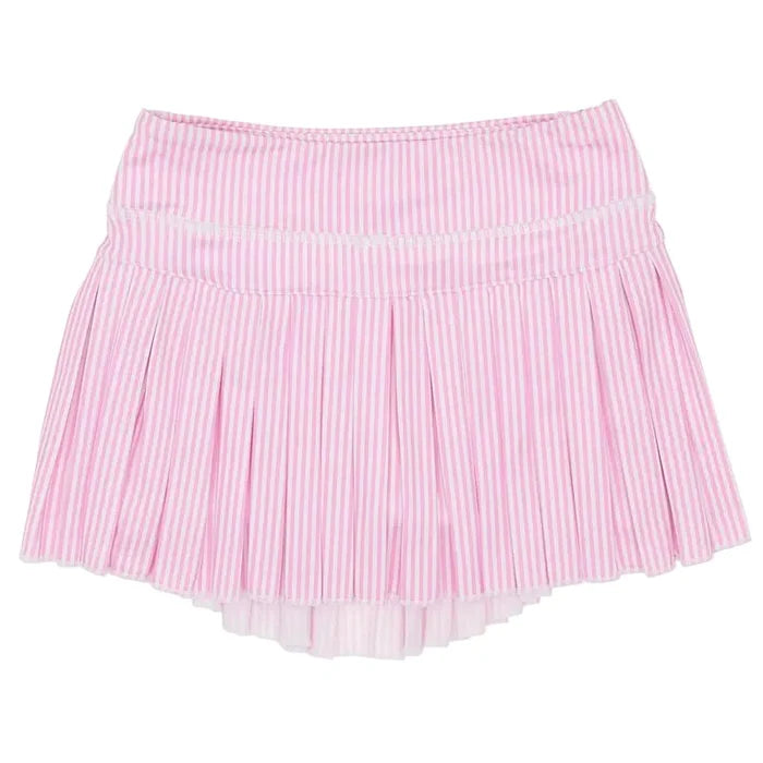 Azarhia Pink Striped Mini Pleat Skort