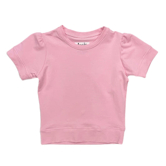 Azarhia S/S Holly Puff Sleeve Shirt-Pink