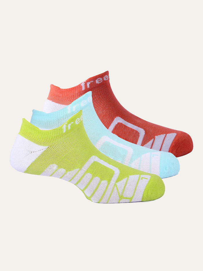 Coral; Paradise Blue; Lime Green