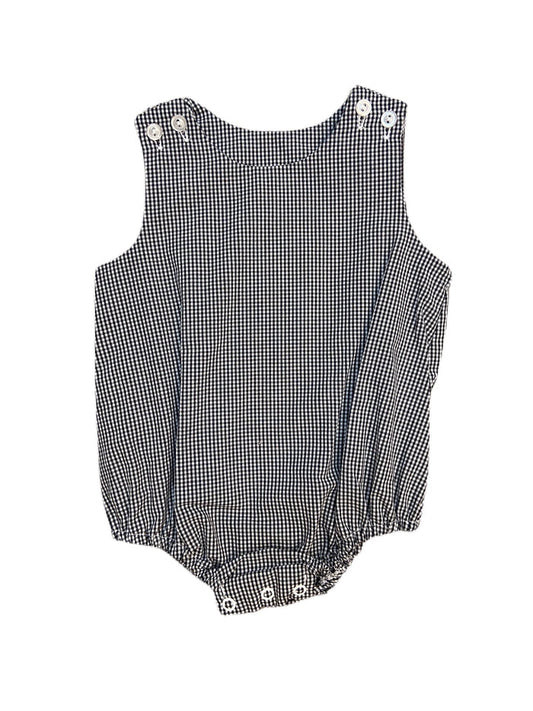 Banbury Cross Button Shoulder Bubble Black Gingham