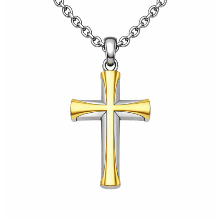 Barrow Gold PVD Stainless Steel Cross Pendant