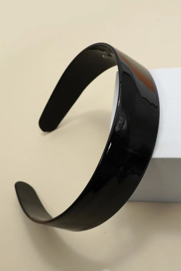 Bessette Black Statement Headband – 1.5" Wide