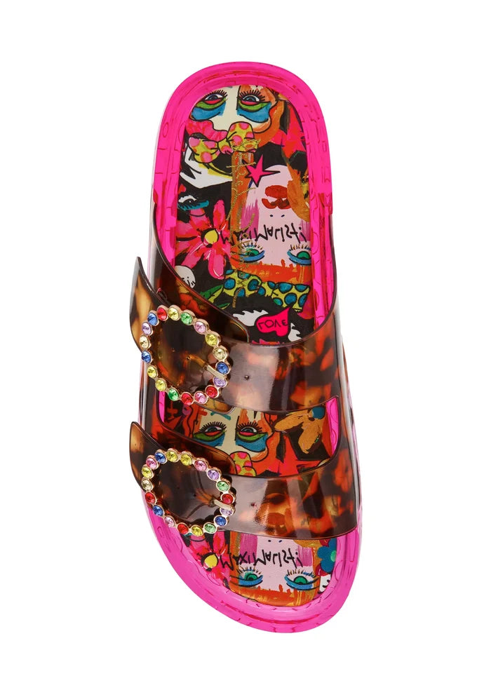 Betsey Johnson Landin Jelly Flatform Sandals