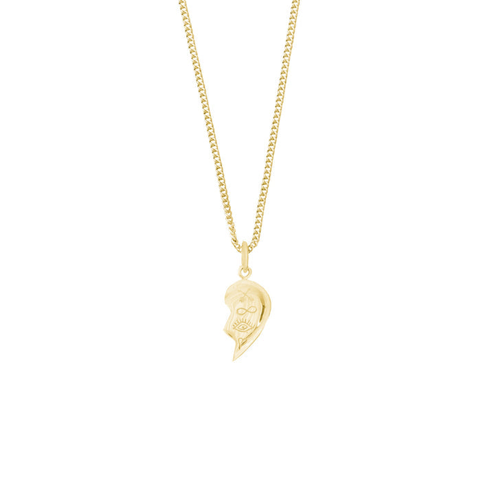 BFF Broken Heart Necklace SET - Gold